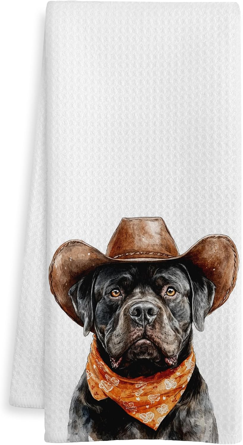 Cane Corso Gift Kitchen Towels, Cane Corso Gifts Dish Tea Towel for Kitchen Decor, Funny Italian Mastiff Dog Hand Towels for Bathroom Decor, Dog Mom Lovers Gifts, 16x24 Inch