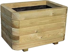 AVANTI TRENDSTORE - Hannes - Fioriera in legno massiccio adatto per il balcone/giardino, ideale per fiori e decorazioni. Disponibile in diverse misure (40x35x60 cm)