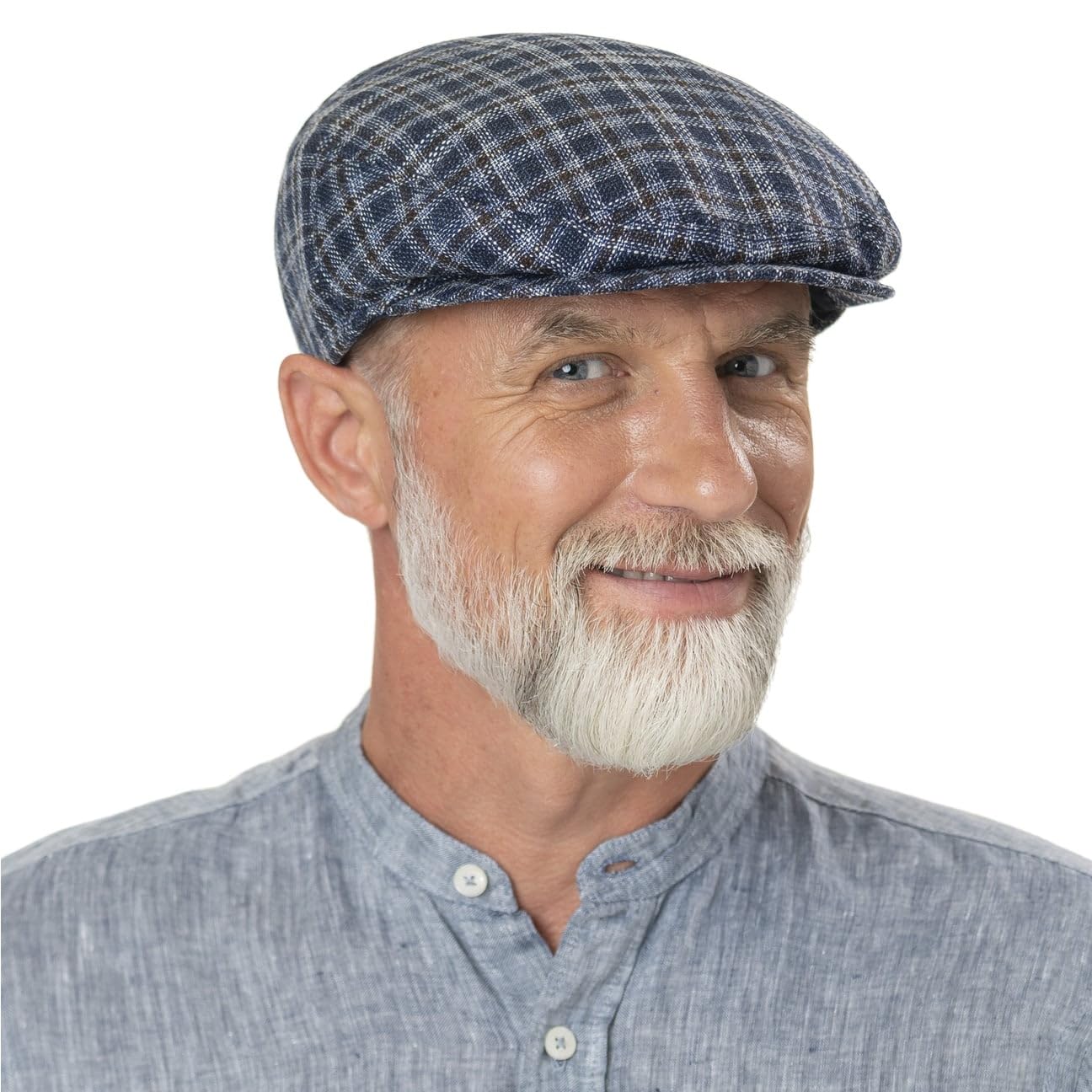 Stetson Kent Cerruti Flatcap Kariertes Design Mehrfarbige Schirmmütze Wolle Seide Handmade in Germany Herren Frühling Sommer