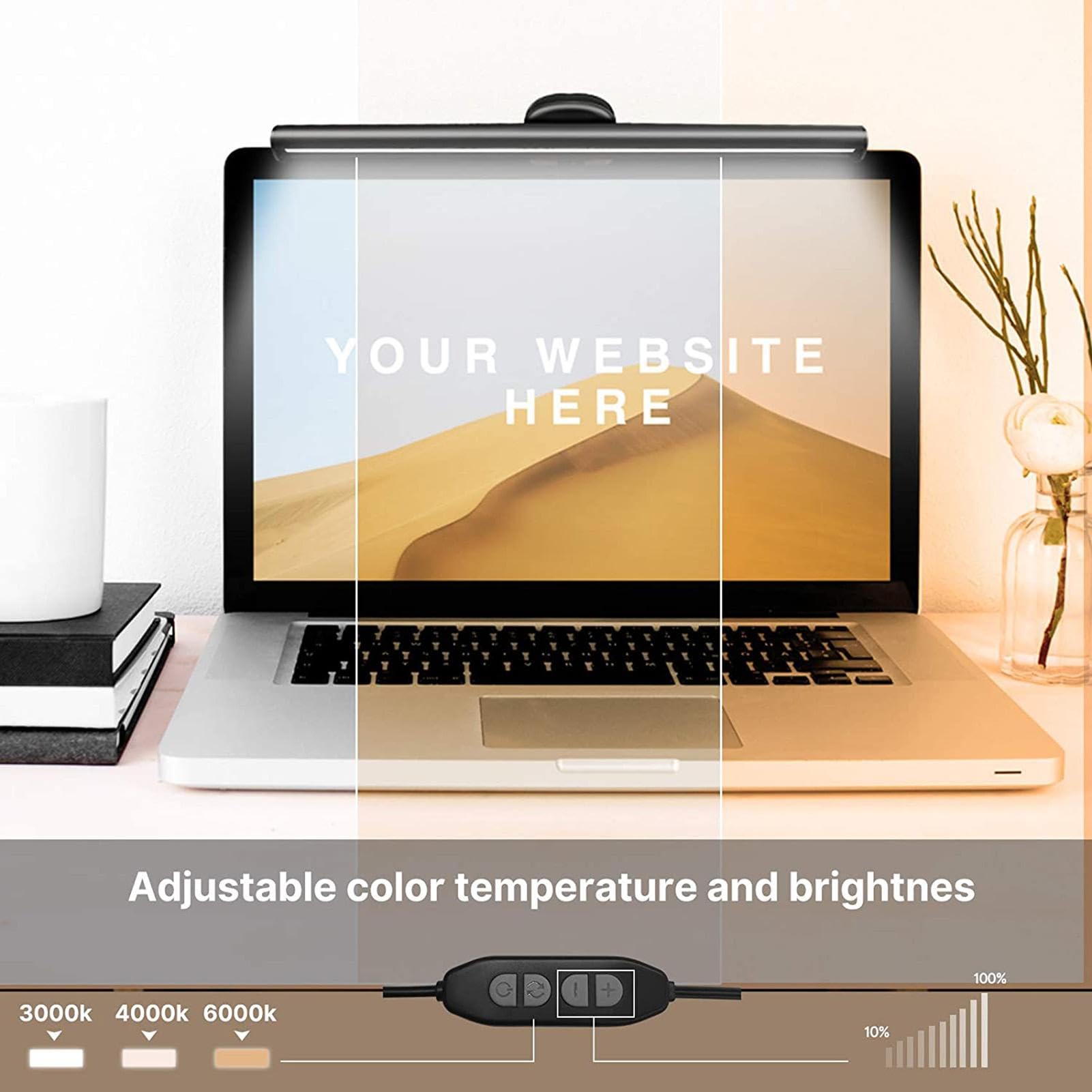 Lampada per monitor del computer - Luci LED alimentate tramite USB per computer, Lampada da scrivania a LED per computer | Barra luminosa di bloccaggio schermo portatile USB per computer