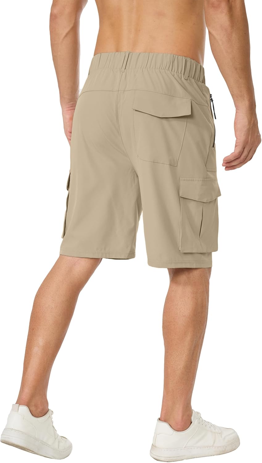 Rrosseyz Mens Hiking Cargo Shorts 9" Lightweight with 5 Pockets