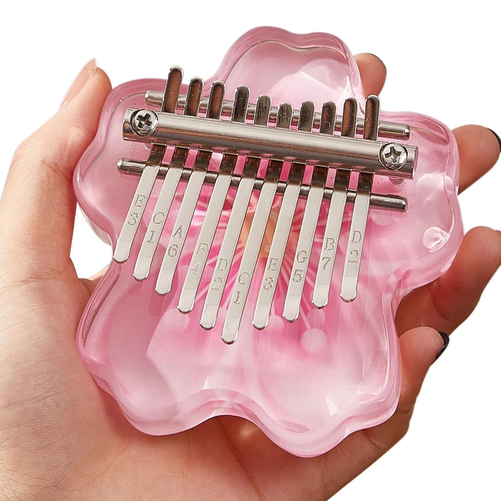 Kalimba Principiantes Kalimba Portátil De 10 Teclas Fabricado En Acrílico Transparente
