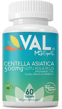 VAL Gotu Kola + Magnesium Citrate & Centella Asiatica | Focus, Calm & Circulation Support* | 60 Vegan Tablets | Non-GMO, Gluten-Free, USA Made