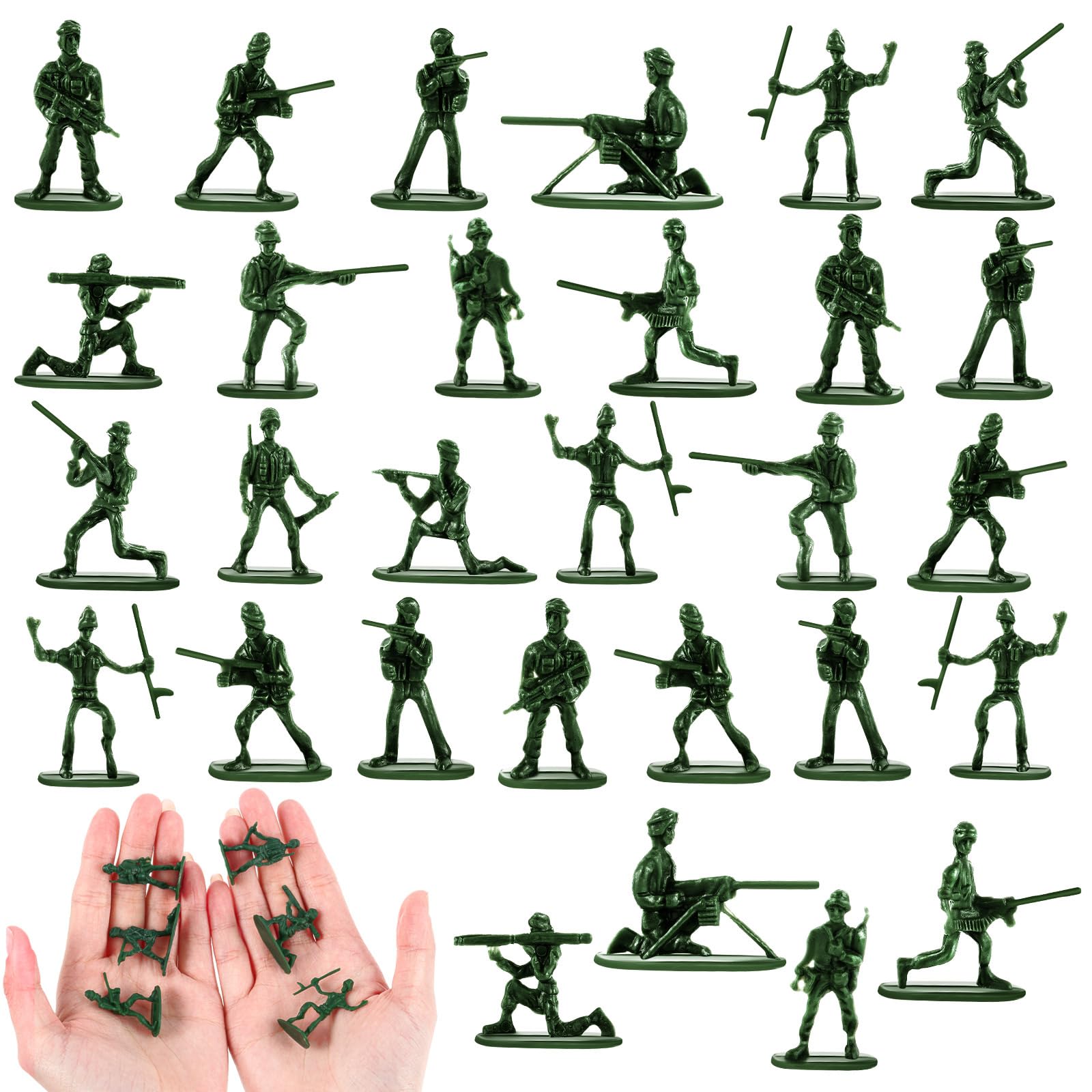 View 1 of RoundFunny 50 Pcs Green Army Men Soldiers