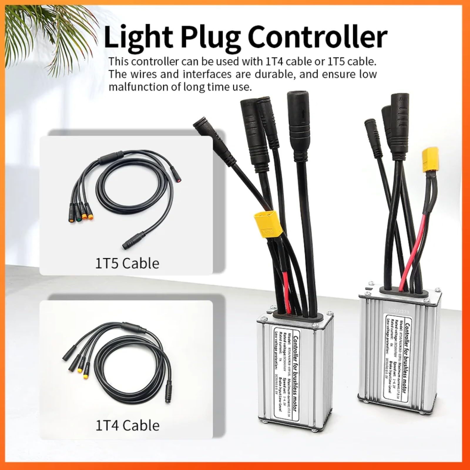 1 x kontroler silnika bezszczotkowego 36 V 48 V 250 W 350 W 500 W 1000 W (kabel 1T5)