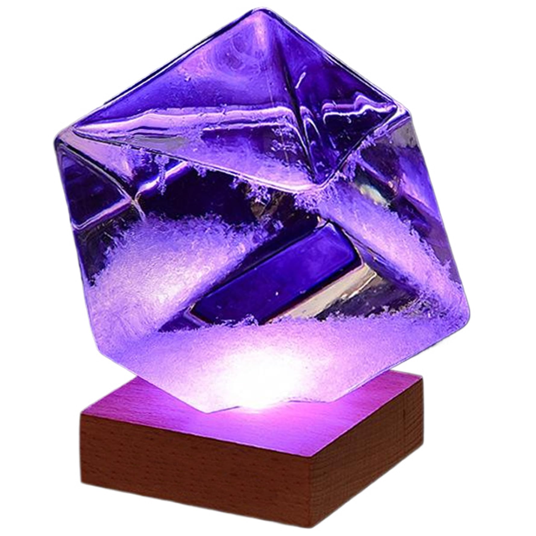 Verre de tempête baromètre météo cube décoration maison bureau