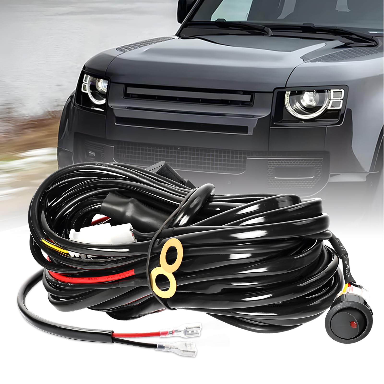 Faisceau de câblage 1 câble pour barre LED 12V avec interrupteur relais auto - 8