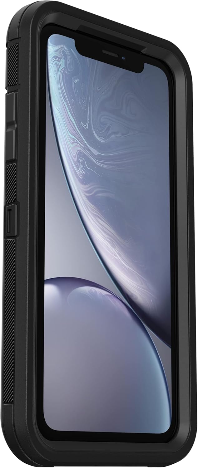 OtterBox Defender Series Rugged Case for iPhone XR (ONLY) Case Only - Non-Retail Packaging - Black - with Microbial Defense