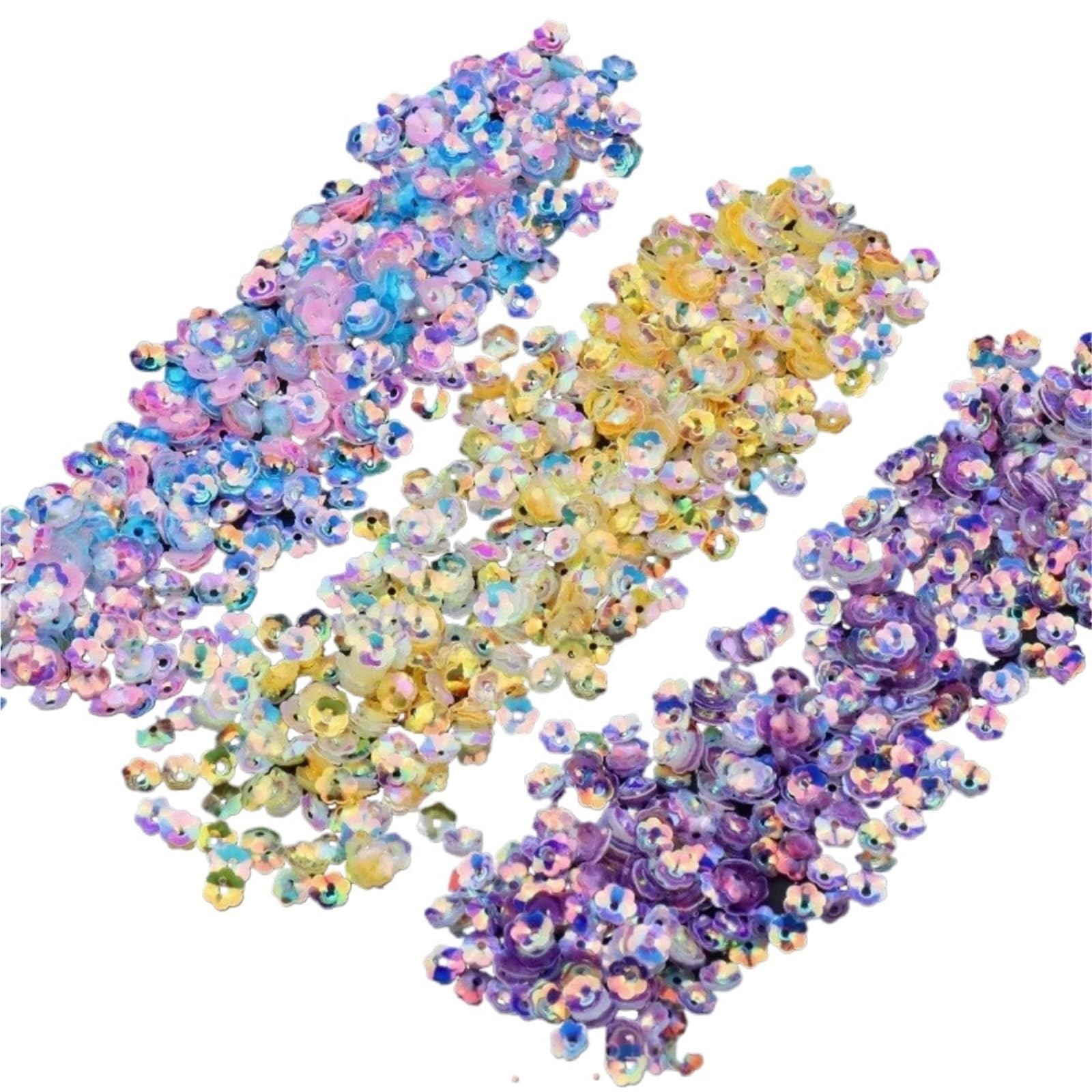 Paillettes rondes et plates pour loisirs créatifs, 100 g, fleur de prune concave pour décoration de Noël, loisirs créatifs, ornement, accessoires de couture (MH11,6 mm, 5500 pièces)