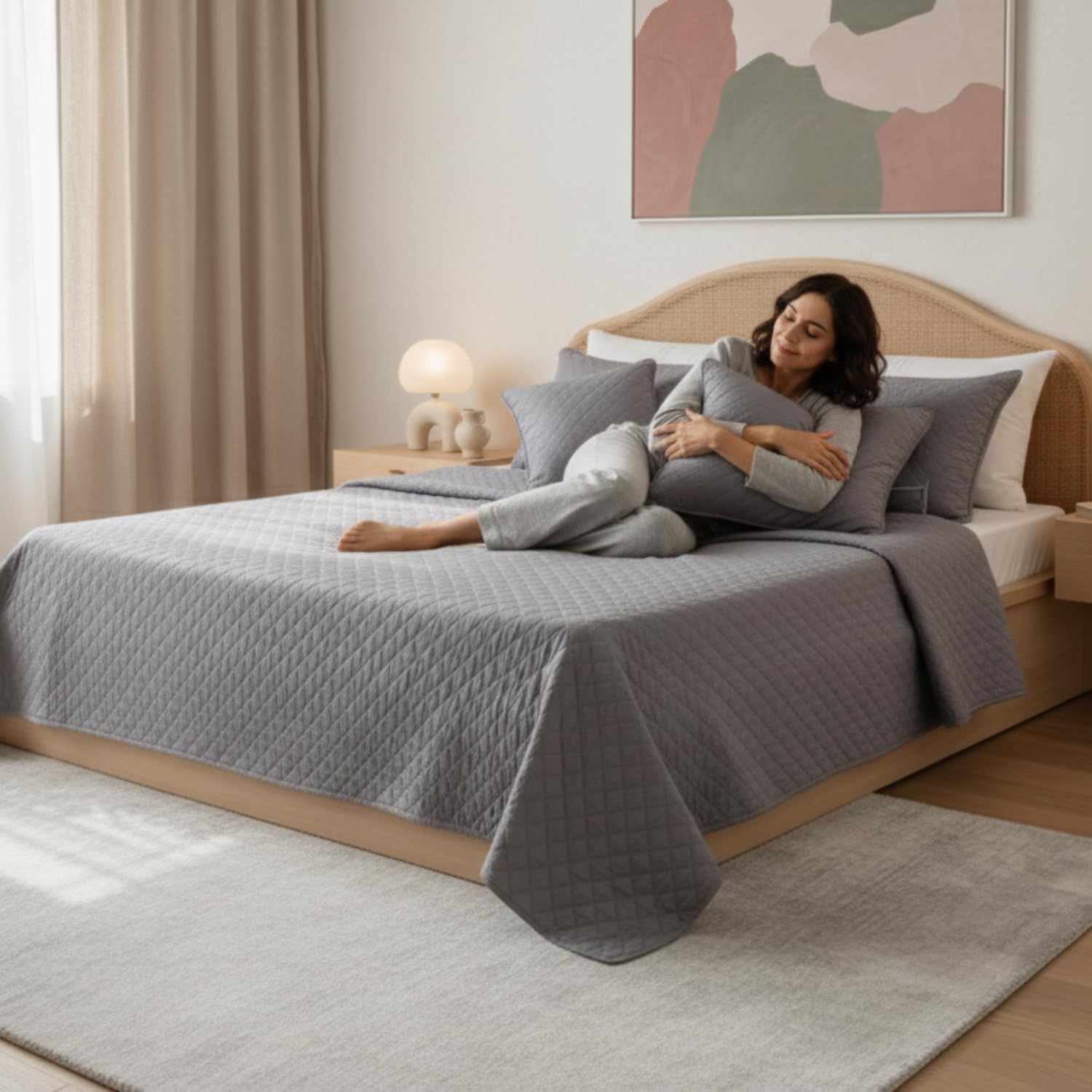 Tache Home Fashion Tache narzuta na łóżko, srebrna, king