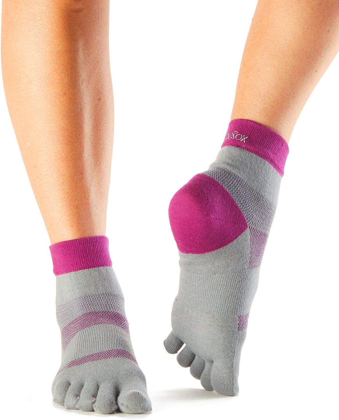 ToeSox Performance Five Toe Ankle Minnie Sport Toesocks