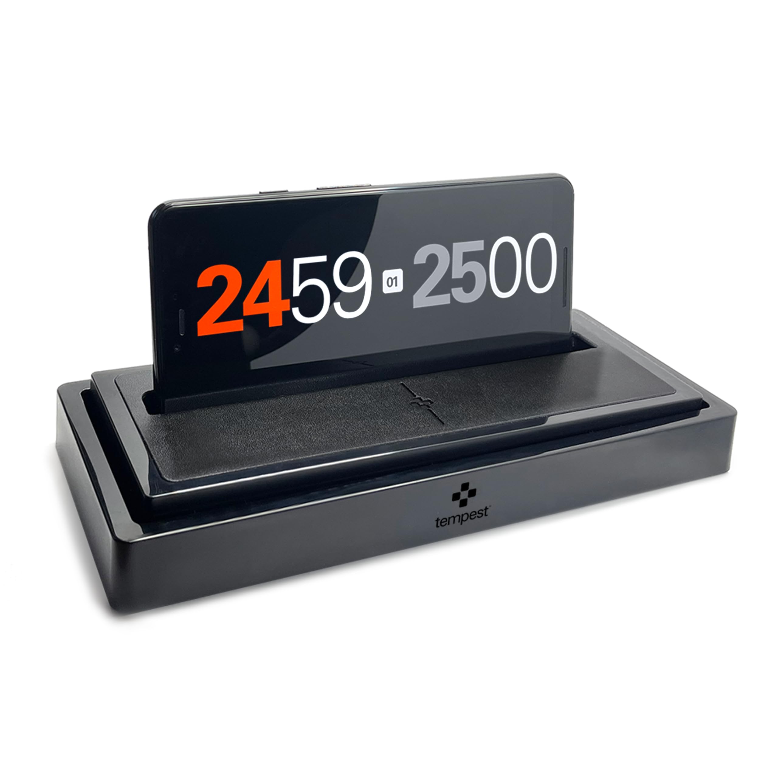 Tempest Classic Chess Clock/Dock - Transforms Any Phone into The Simplest, Customizable Chess Clock, Tabletop Game and Productivity Timer. Bundled iOS and Android app