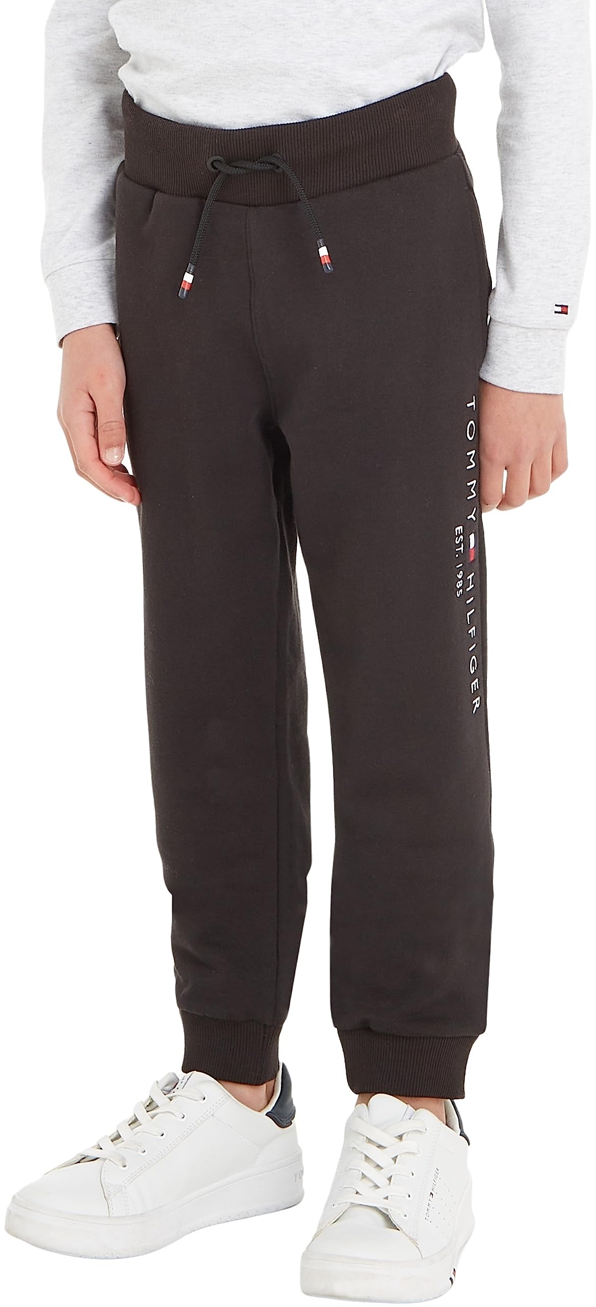 Tommy Hilfiger Pantalón de chándal infantil Unisex Essential Sweatpants de algodón orgánico