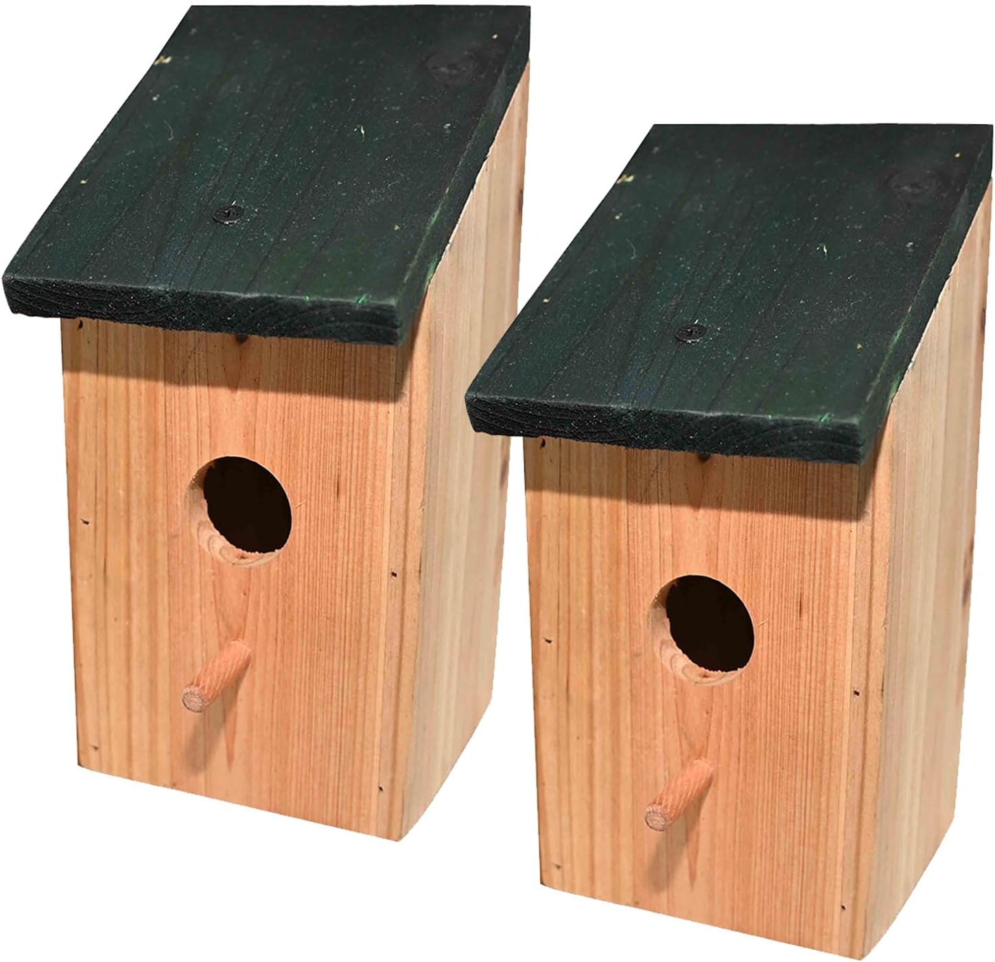 Ram© 2 X Wooden Wood Bird Nesting Box Nest Bird House Small Birds Blue Tit Robin Sparrow Bird House Feeder
