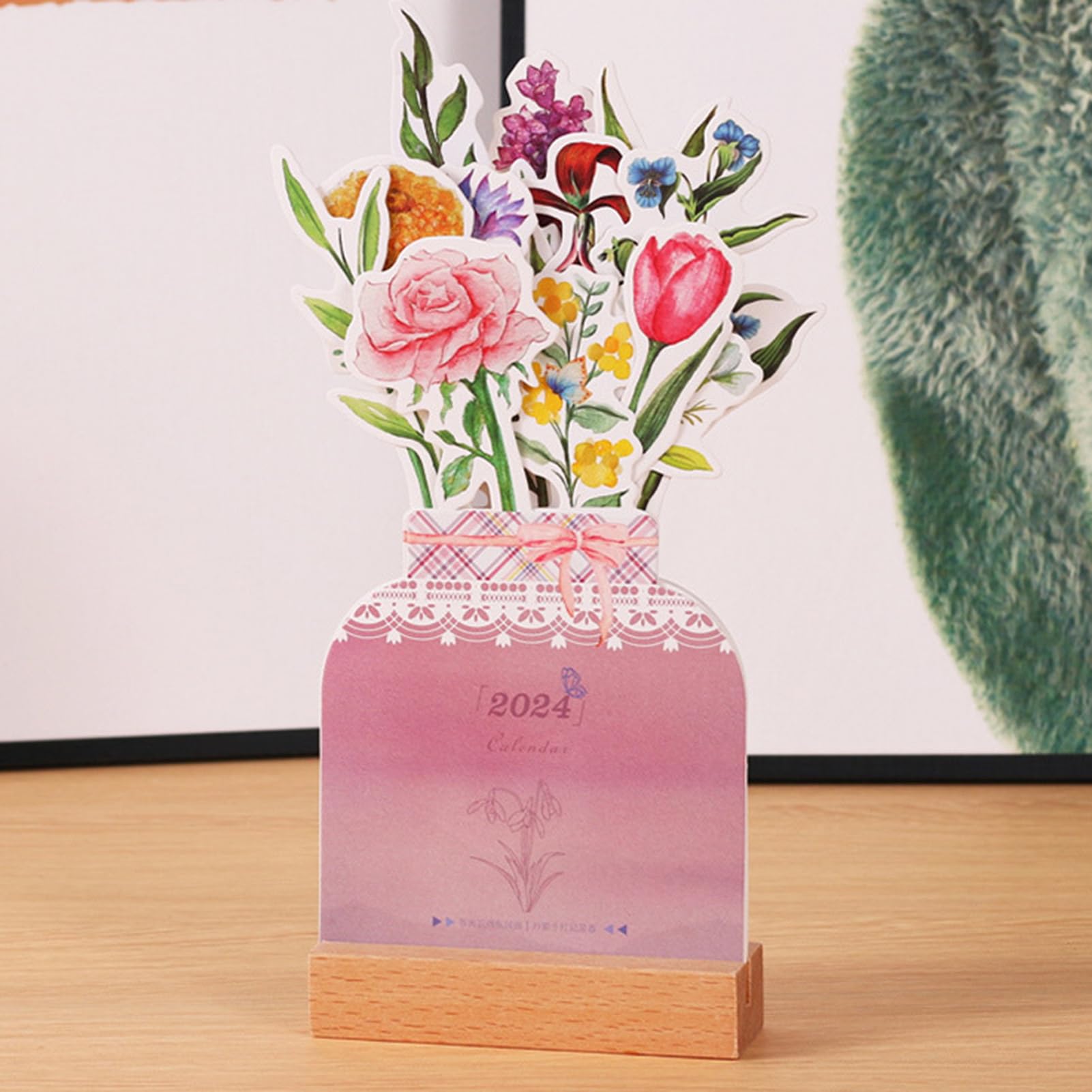 Calendario De Escritorio Bloomy Flowers 2026 - Planificador Floral Creativo Enero A Diciembre