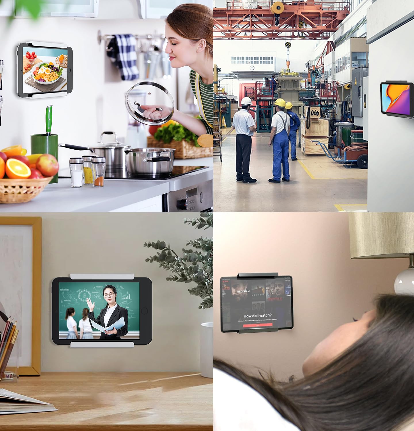 Supporto Tablet Da Muro Universale Compatibile con iPad iPhone Samsung Surface Huawei Xiaomi Lenovo