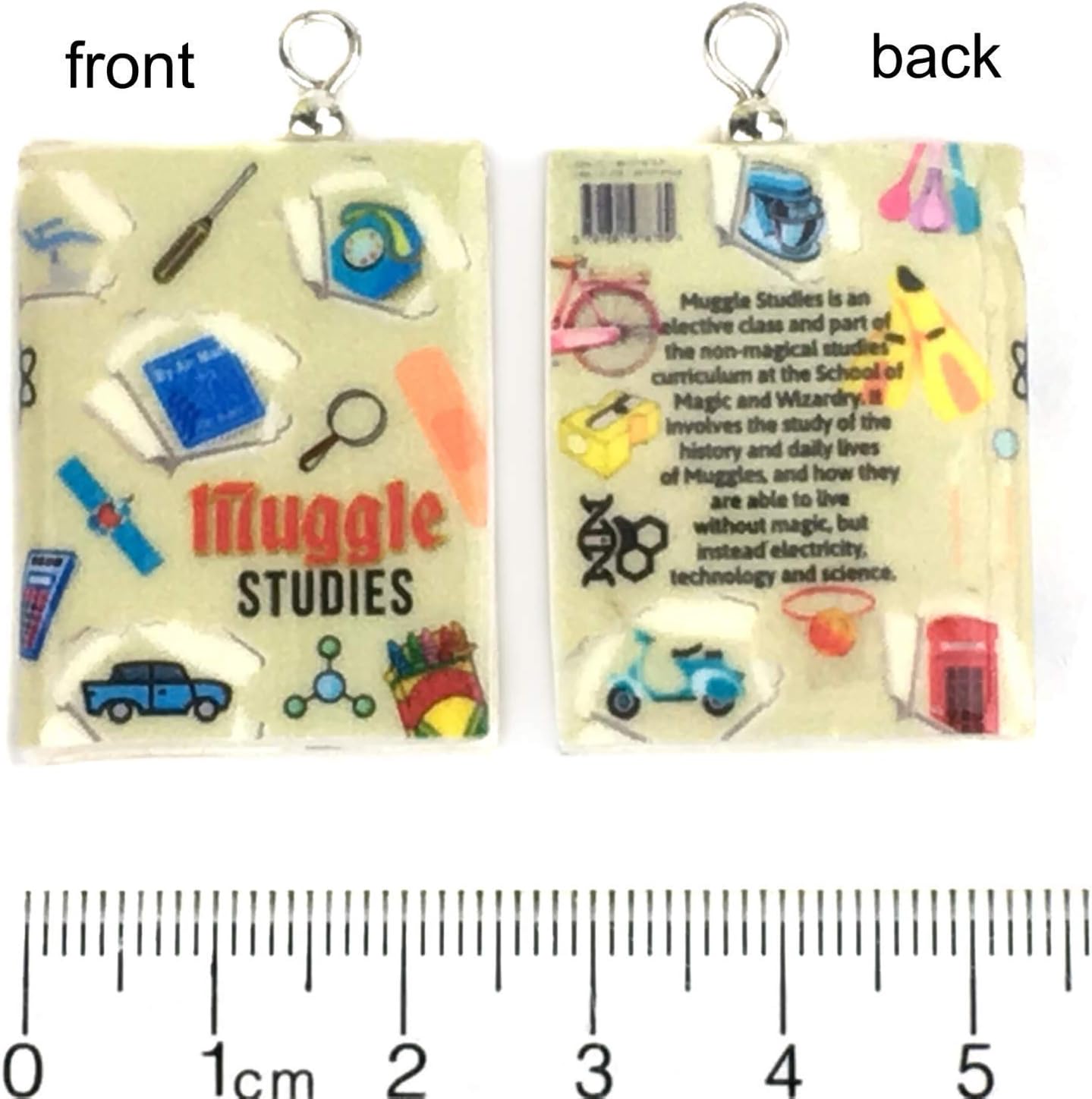 Muggle Studies School of Magic Ornament Clay Mini Book Framed Home Wall Decoration Trim Trinket