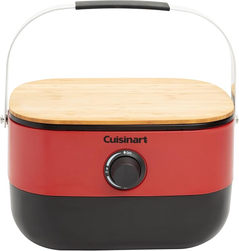 Parrilla de gas portátil Venture™, parrilla pequeña para acampar con tabla de cortar y mango, parrilla de hierro fundido esmaltado de porcelana antiadherente, quemador de acero inoxidable de 9000 BTU para acampar, portones traseros y playas