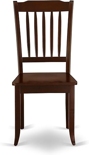 Miniatura 5 de East West Furniture ESDA3-MAH-W Eden - Juego moderno de 3 piezas que contiene una mesa redonda de madera con pedestal y 2 sillas de comedor, 30 x 30