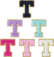 Vista 236 de 6 piezas de parches de letras de chenilla autoadhesivas, parches de letras preppy de 2 pulgadas para bolsos, ropa y sombreros, grandes pegatinas