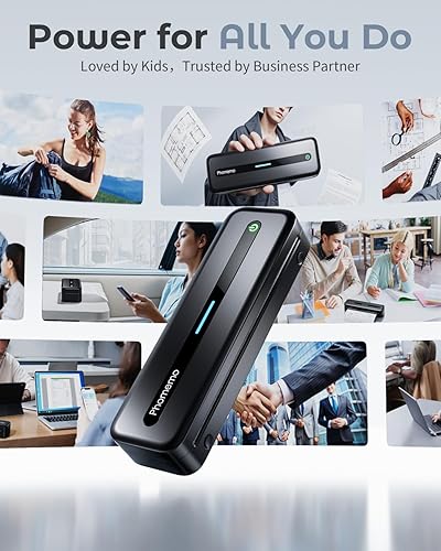 Vista 8 de Phomemo Impresoras portátiles inalámbricas para viajes, impresora térmica sin tinta Bluetooth M832, compatible con letras estadounidenses de 8.5 x