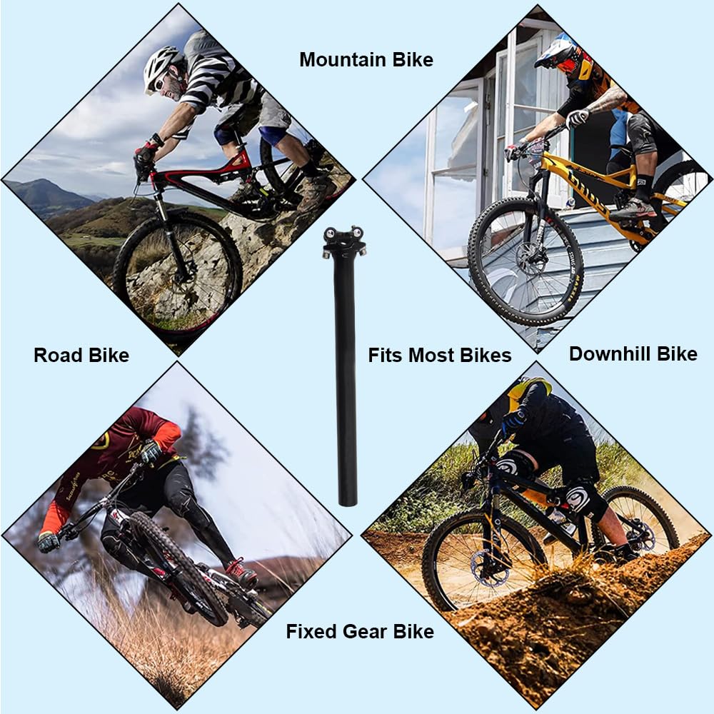 RXL SL Tube de Selle Carbone VTT tiges de Selle Carbon Noir Tige de Selle Velo Route Tige de Selle Carbone 27.2 30.8 31.6 350 400 Brillant/Mat Tige de Selle Carbone VTT Carbone Tube Selle
