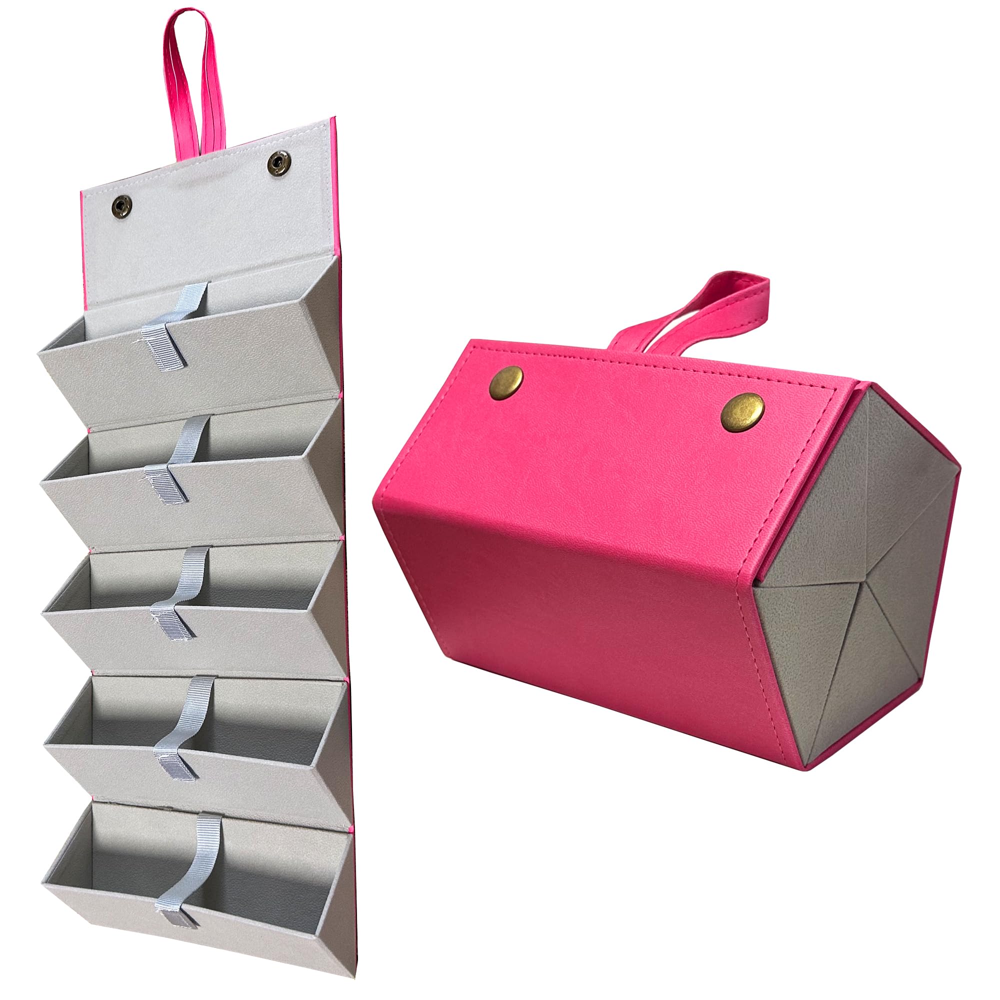 Longjet Sunglasses Organizer Travel Glasses Case 5 Slots Multiple Pairs Eyeglasses Storage Box Hanging Eyewear Holder