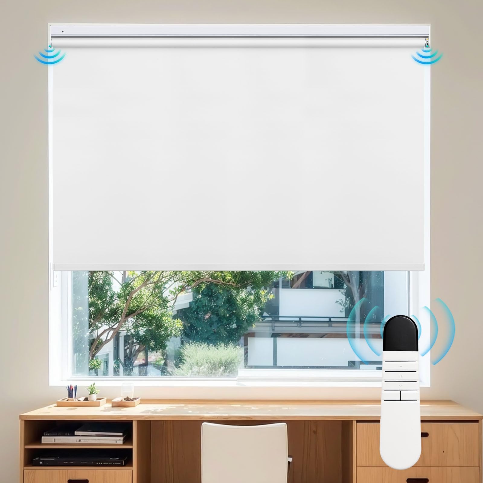 Amazon｜Adliy 電動ロールスクリーン 電動ロールカーテン リモコン 幅