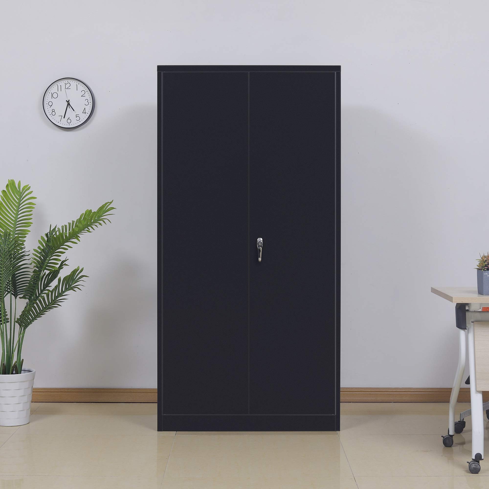 Buy HOMMOO 72” Tall Steel Storage with 2 Doors Lockable Metal