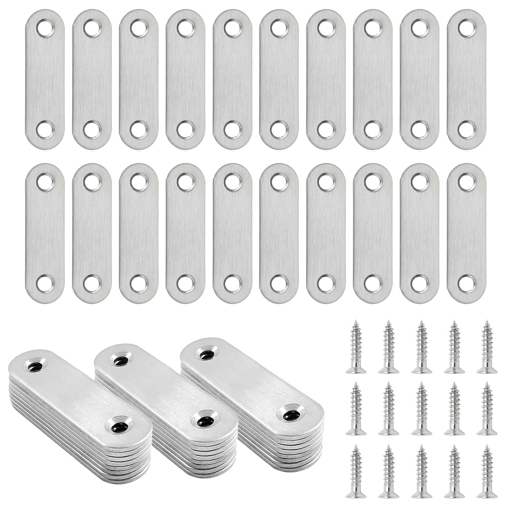 Metal Mending Bracket,Plates, Small Flat Brackets for Wood-6 Centimeters