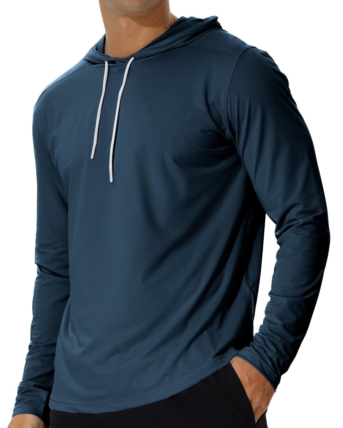 AIMPACT Men's Sun Protection Shirts UV SPF UPF 50+ Long Short Sleeve Hoodie Rash Guard Fishing Swimming Shirt Lightweight