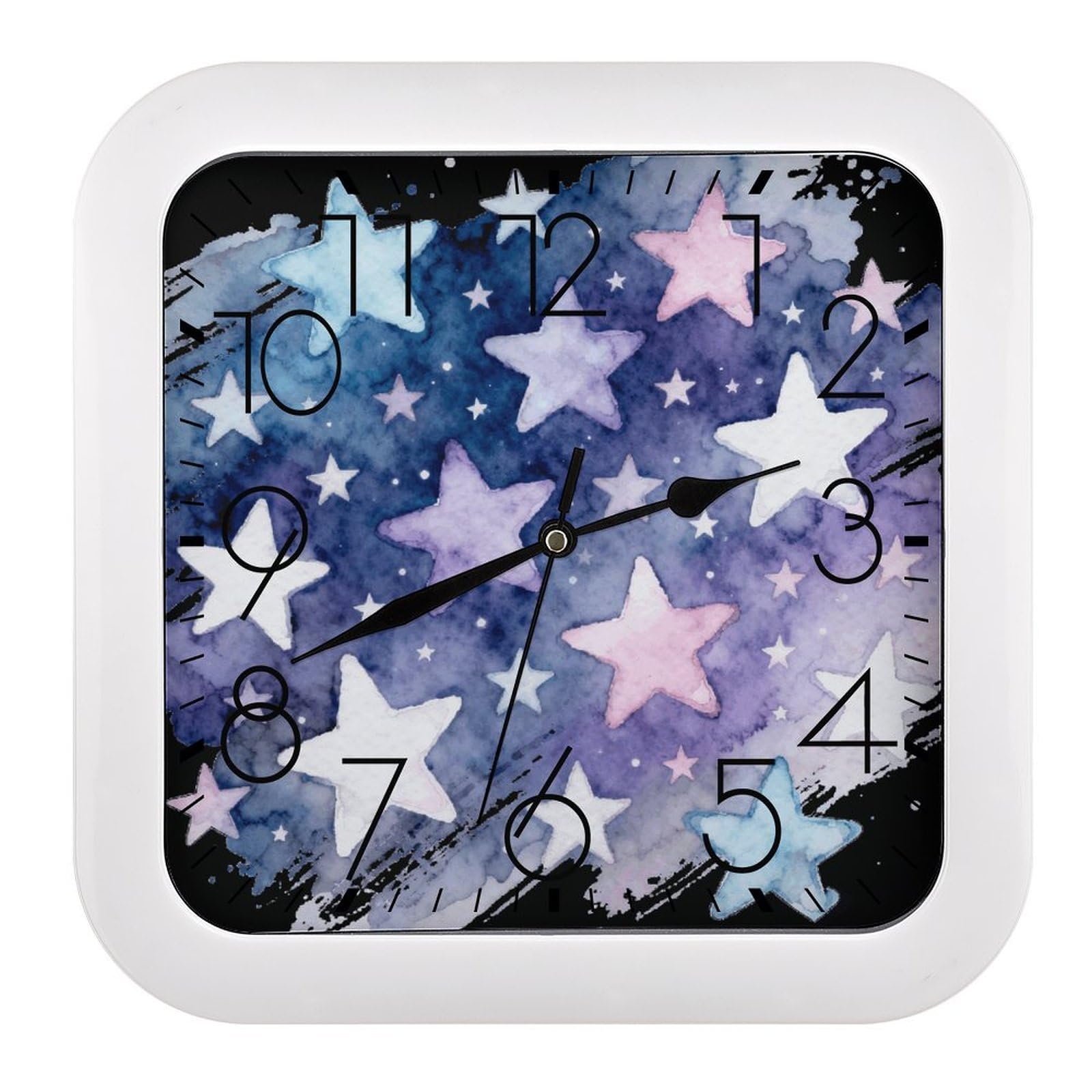 Horloge murale décorative vintage pour cuisine et bureau calme