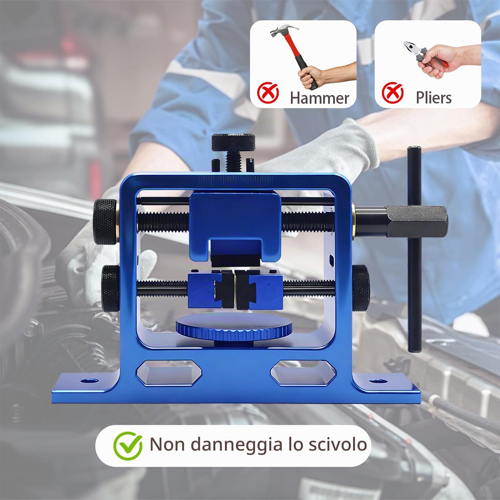 BRGD Strumento di Spinta della Tacca di Mira, Strumento di Regolazione per l'automotive con Finestre di Visualizzazione Laterali per Il Fissaggio e Lavorazione dei Pezzi