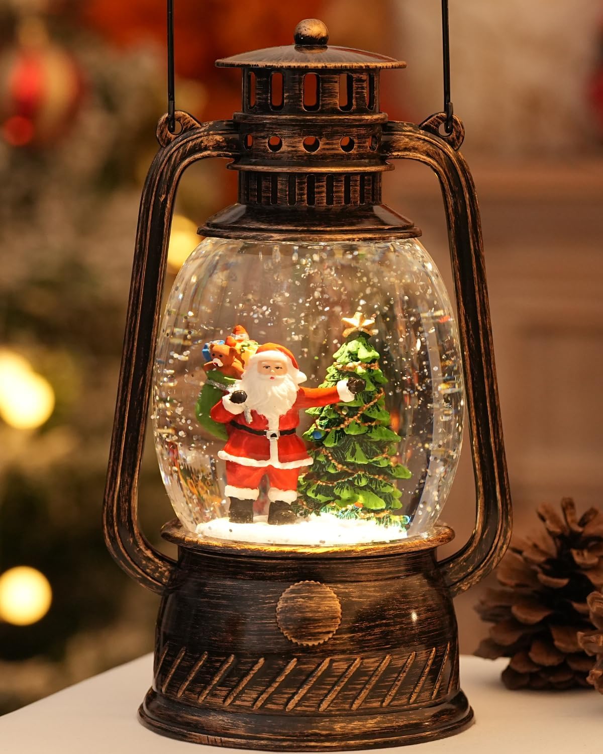 Musical Snow Globe Christmas lantern
