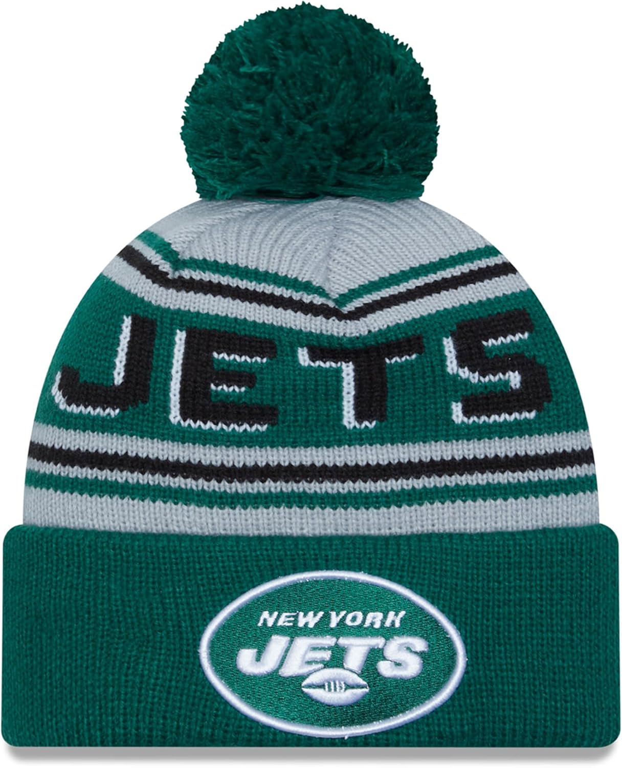 New Era Men's NFL Main Cuffed Knit Hat with Pom