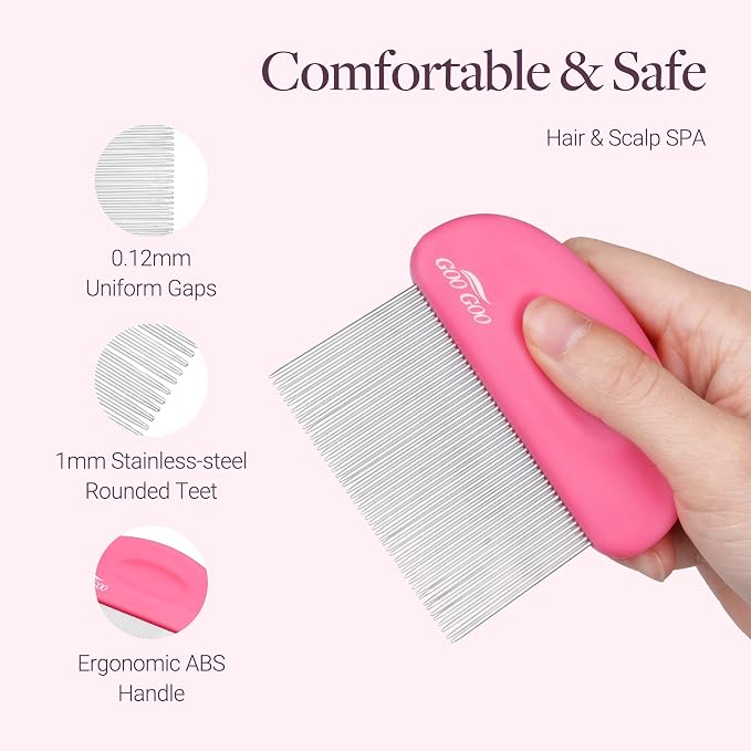 GOO GOO Tape Remover Peine profesional de acero inoxidable miniatura 3