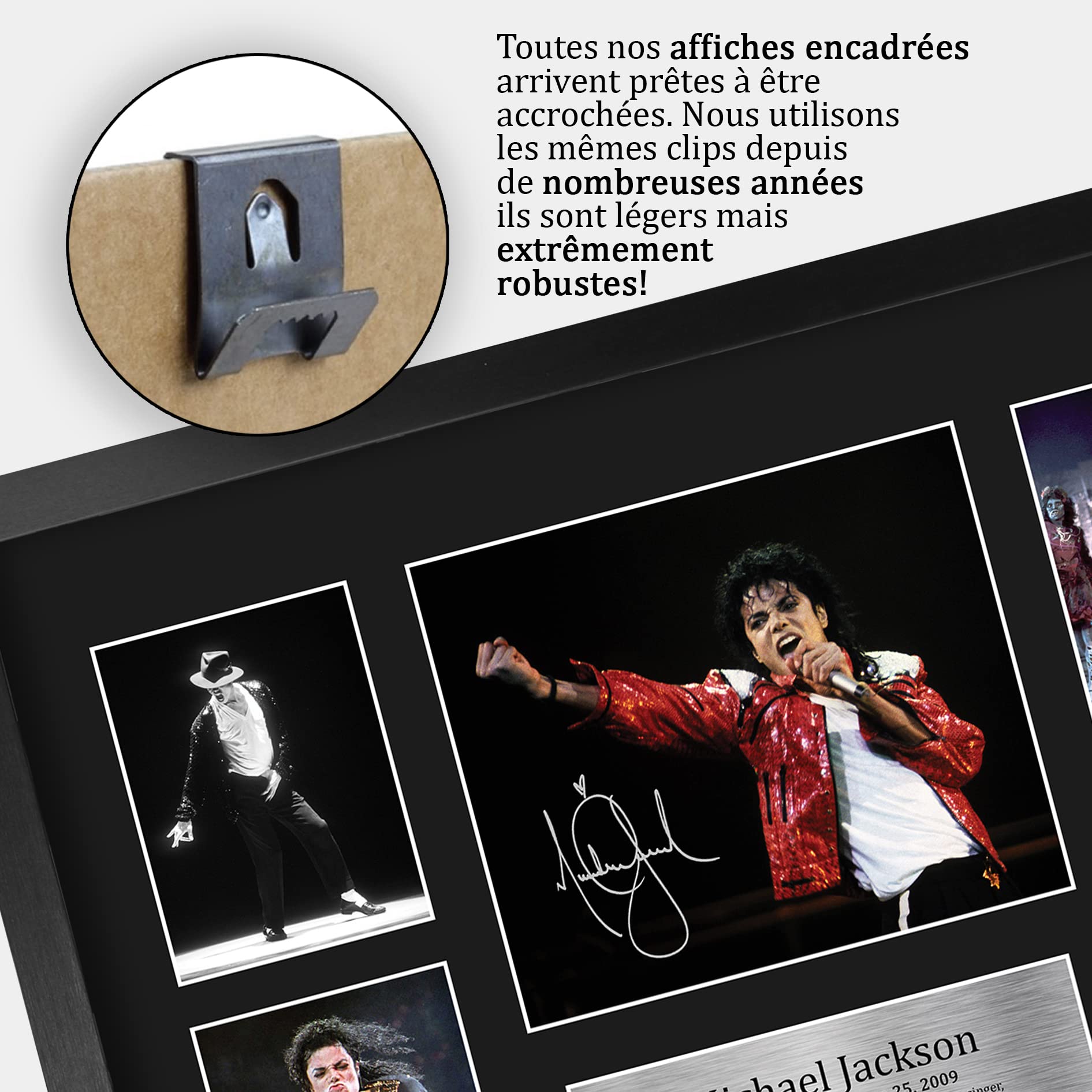 Michael Jackson Cadeaux Imprimé Signé Autographe Photo A3 Encadré