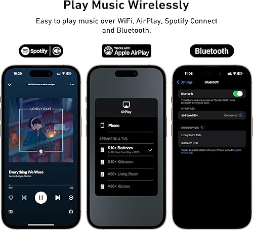 Miniatura 3 de Arylic Receptor de audio AirPlay S10+, estéreo multihabitación con salida SPDIF, WiFi y Bluetooth Music Streamer, transmite música HD sin pérdida de