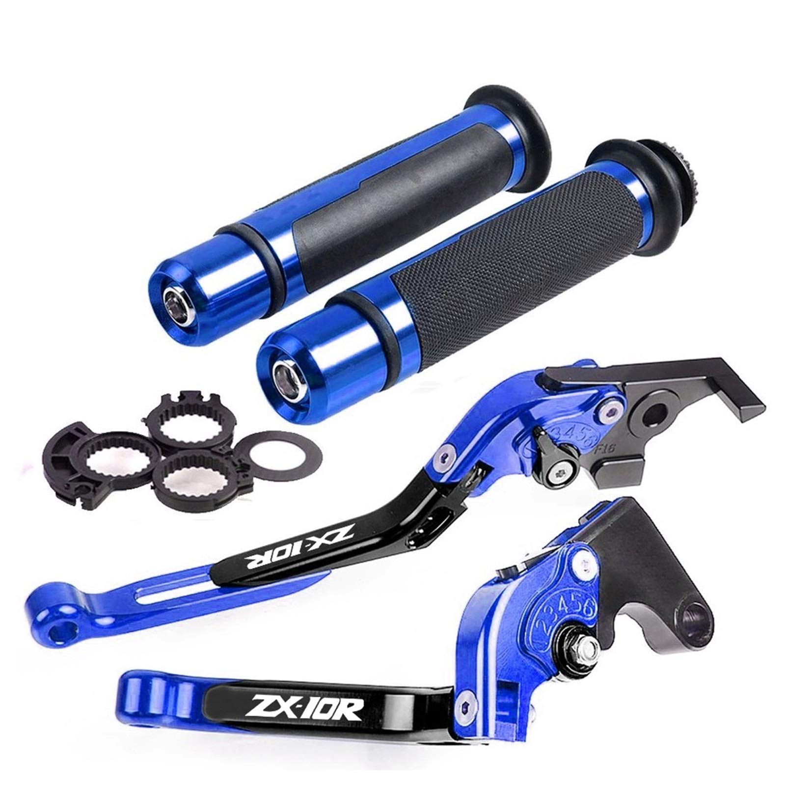 Leva Della Frizione Del Freno Per Kawasaki ZX10R ZX-10R ZX 10R 2004 2005 Pieghevole Allungabile Regolabile CNC Alluminio Freni Leve Frizione Manopole Manopole Set (Colore : A)