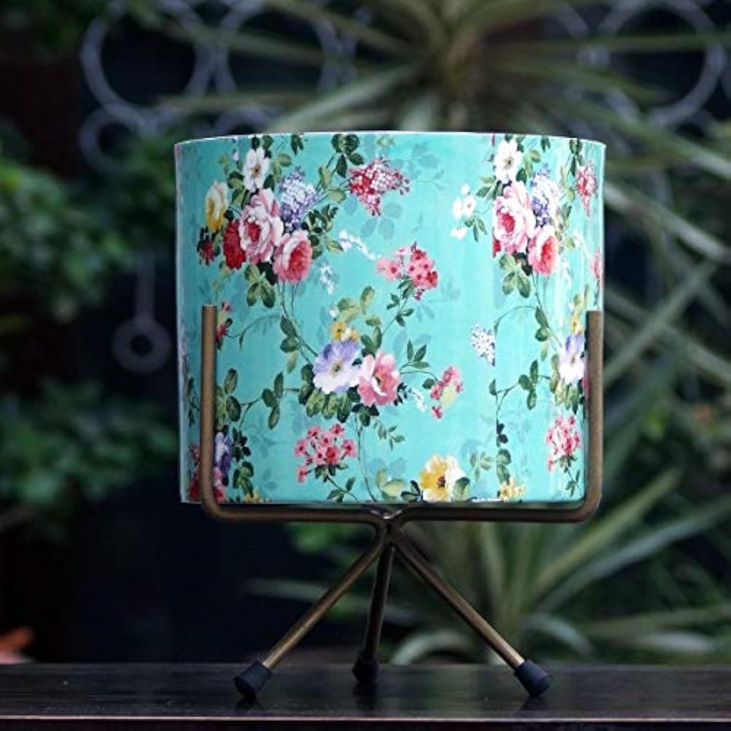 CINAGRO Floral-Printed Planter- Flower Pot - Container with Iron Stand for Home & Garden Decor (1 Pot & 1 Stand, White, Golden Stand) (B08KWBL6Z8) Amazon Price History, Amazon Price Tracker