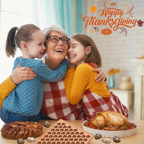 Miniatura 7 de Crethinkaty Moldes para el día de Acción de Gracias, molde de silicona para pavo, moldes de chocolate con forma de pavo 3D de 100 cavidades, mini