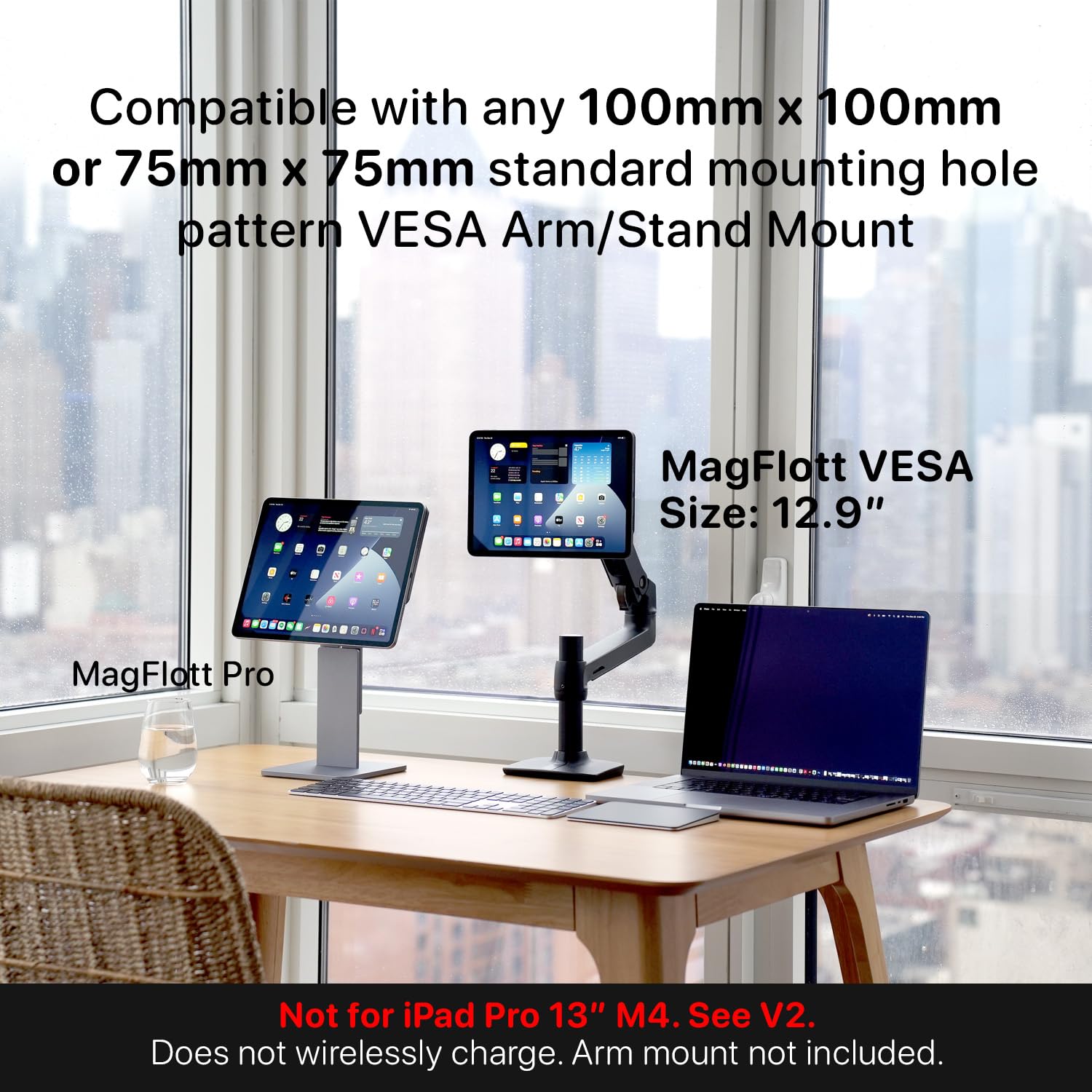 CharJenPro MagFlott VESA Mount 12.9インチ用 iPadもiPhoneもディスプレイアームに固定してしまう、CharJenPro