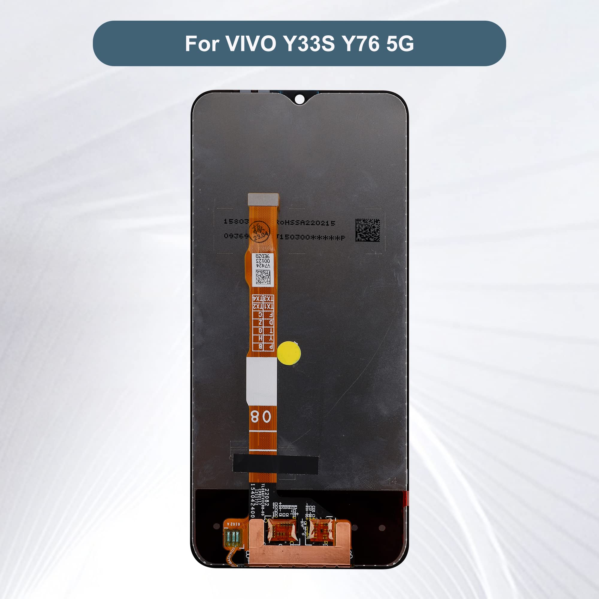 Display di ricambio compatibile con VIVO Y76 5G V2124 &VIVO Y33S 4G 6.58" LCD Display Touch Screen Assembly with Tools