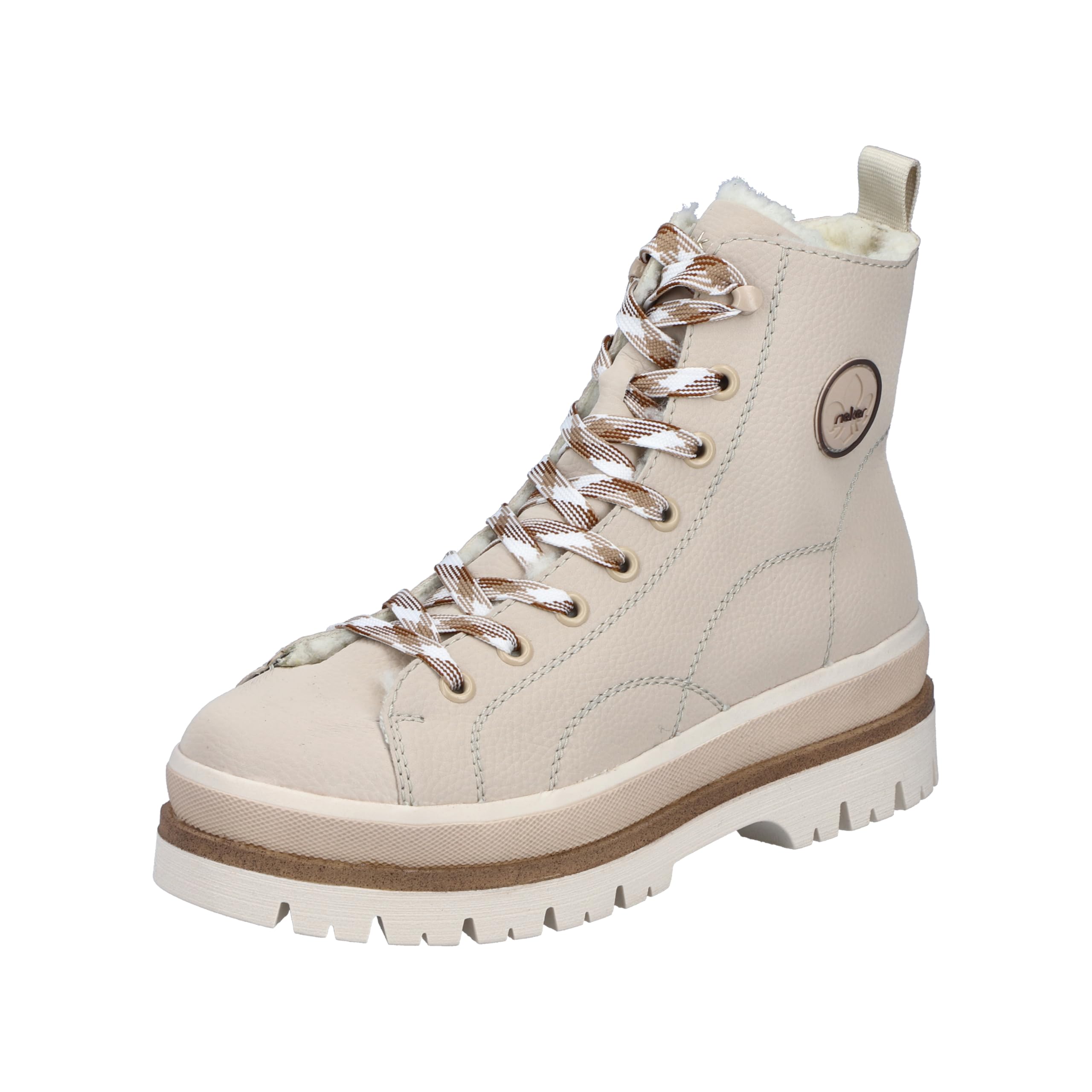 Rieker Women's Y6220 Lace-Up Boots, Beige 60, 3.5 UK