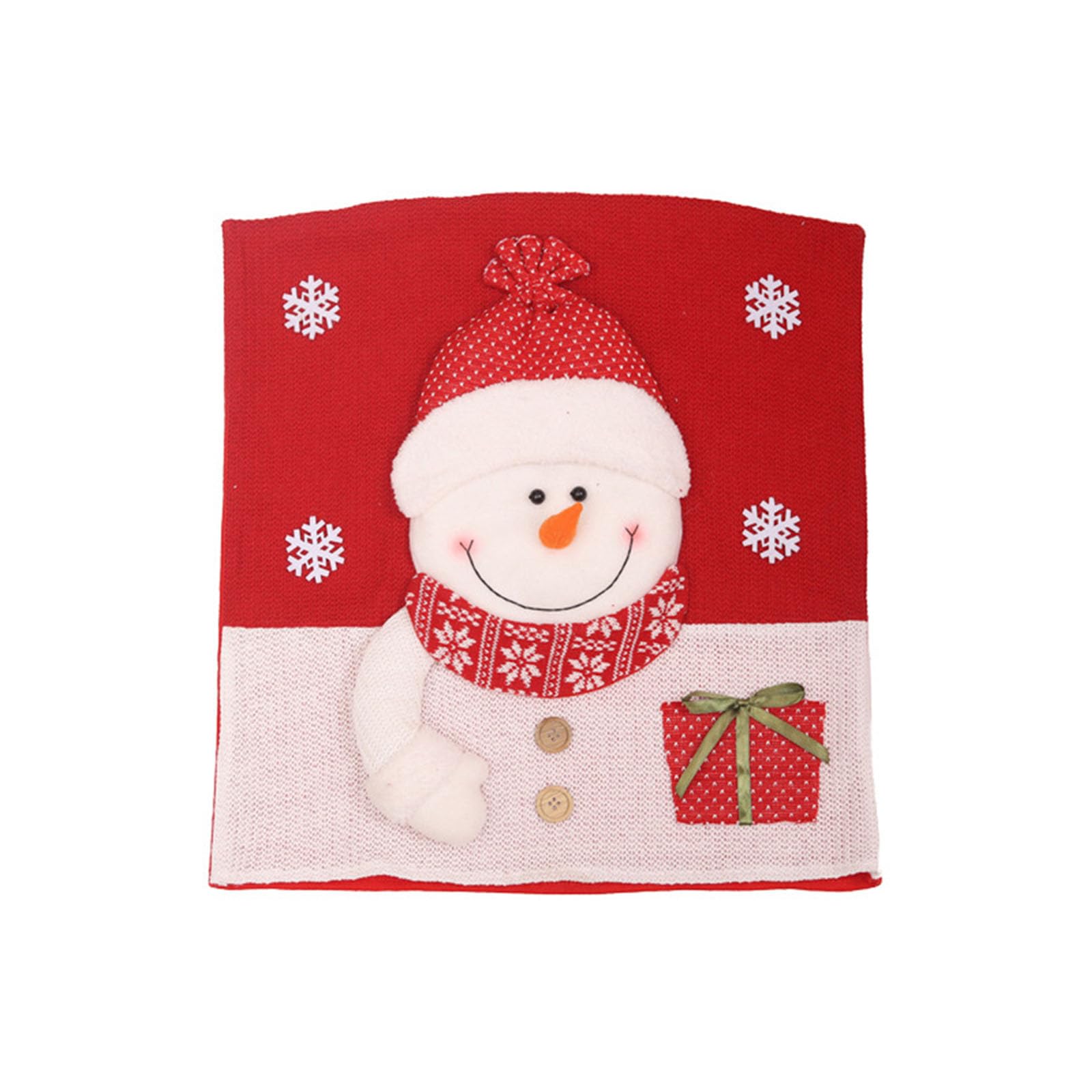 Dasdffvf Chair Christmas Party Decor Holiday Festival Cartoon Dining Chair Covers Santa Reindeer ForXmas