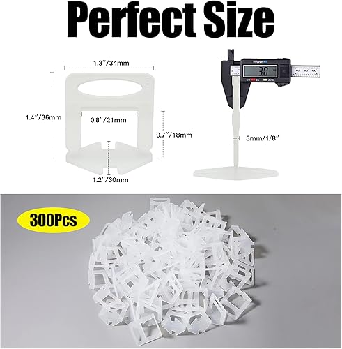 Miniatura 3 de Sistema de nivelación de azulejos de 18 pulgadas, 1000 clips espaciadores de nivelación de azulejos para instalación profesional de azulejos de