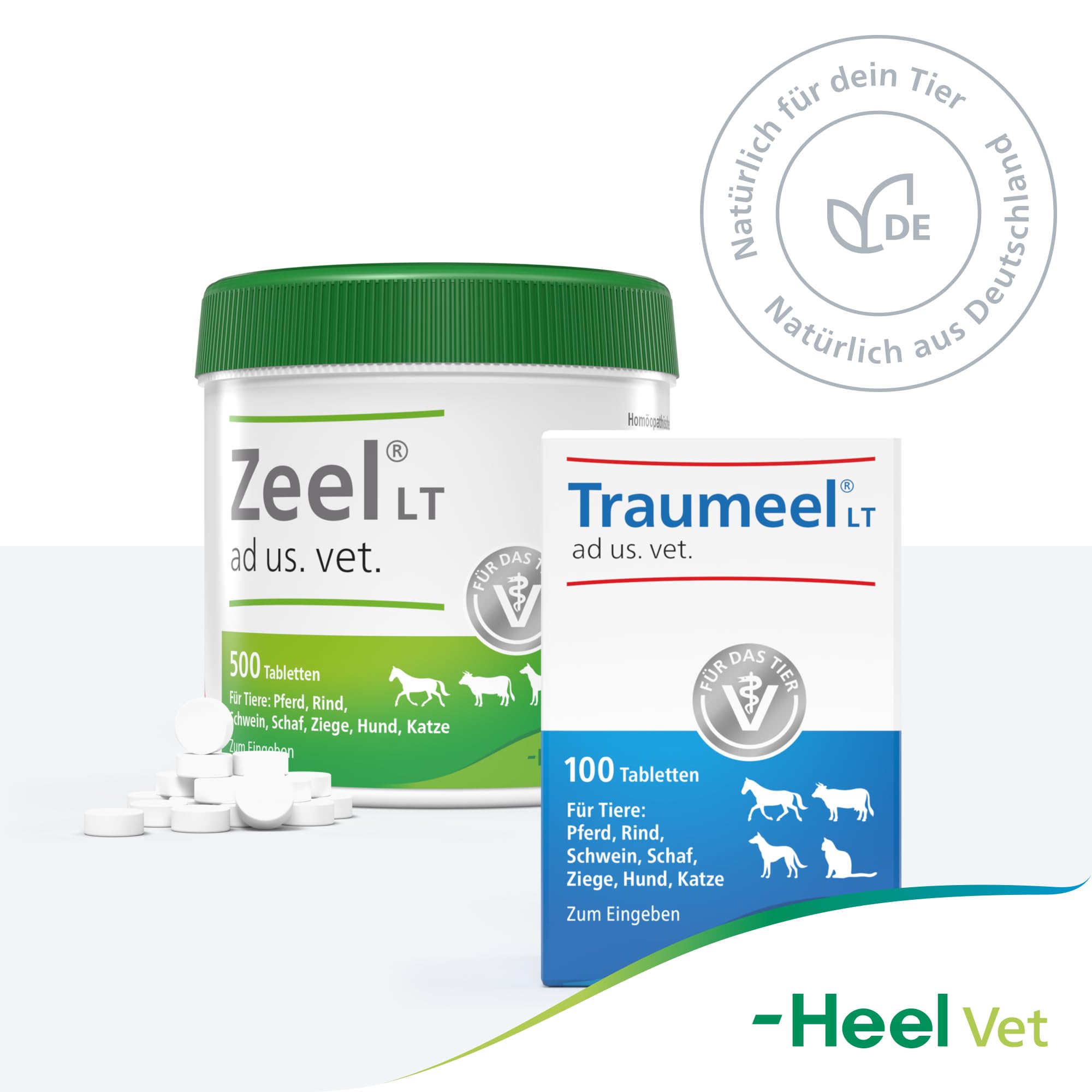 Traumeel LT & Zeel LT ad us. vet. 2x500 Tabletten, Tierarzneimittel | Unterstützung in aktiven Momenten & für langfristige Beweglichkeit, Natürliches Tierarzneimittel für u.a. Hunde und Katzen