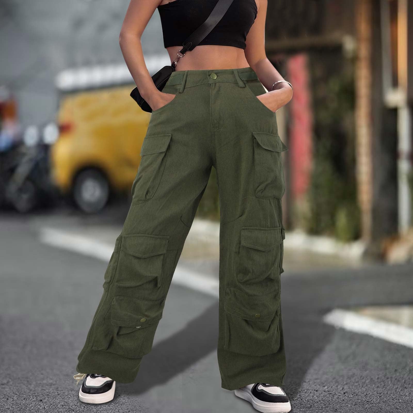 Pantalon Jogging Cargo Femme Léger – Multi-Poches, Taille Élastique Avec Cordon | Pour Sport, Loisirs, Quotidien