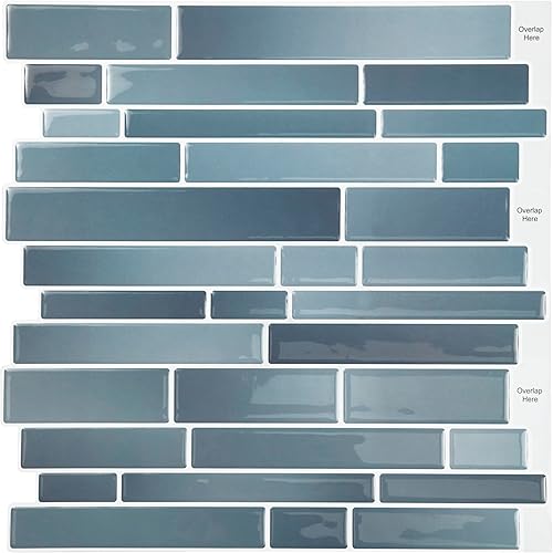 10 hojas de vinilo para despegar y pegar para cocina 12 x 12 pulgadas color gris azulado