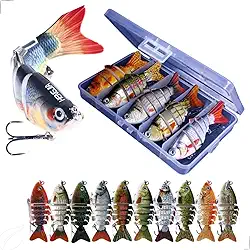 Isca Artificial Lambari Articulada Tucunaré Dourado Kit 5 Un